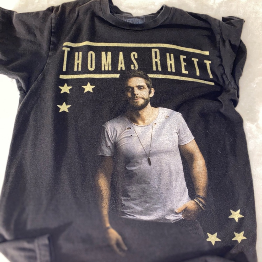 💙 Thomas Rhett Black Concert T 2016  Graphic T-Shirt Size M - Picture 3 of 8